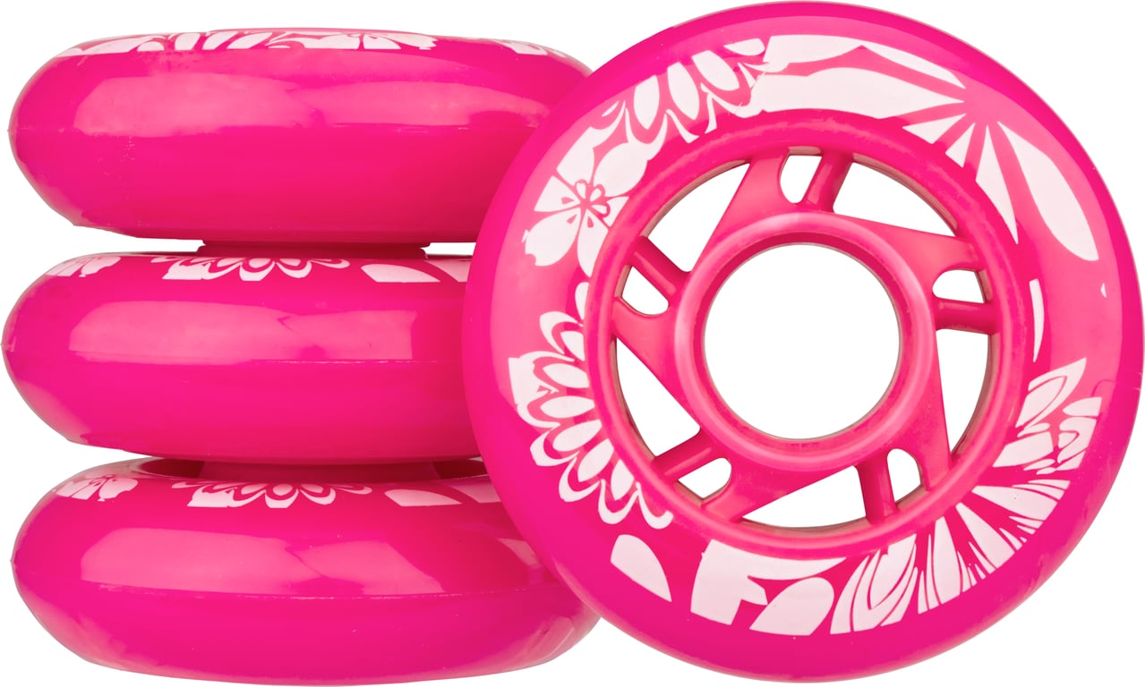 Inline Skates Wheel Set - 70x24 mm - 4pcs - Pink