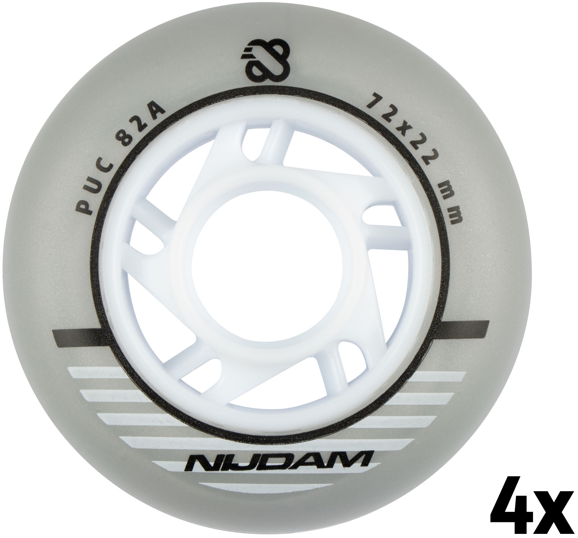 ik betwijfel het Op het randje Corrupt Inline Skate Wielen Set - 72x24 mm - 4st - Silver | Uni | Zilver/Wit/Zwart  | N70FA06SLVUni