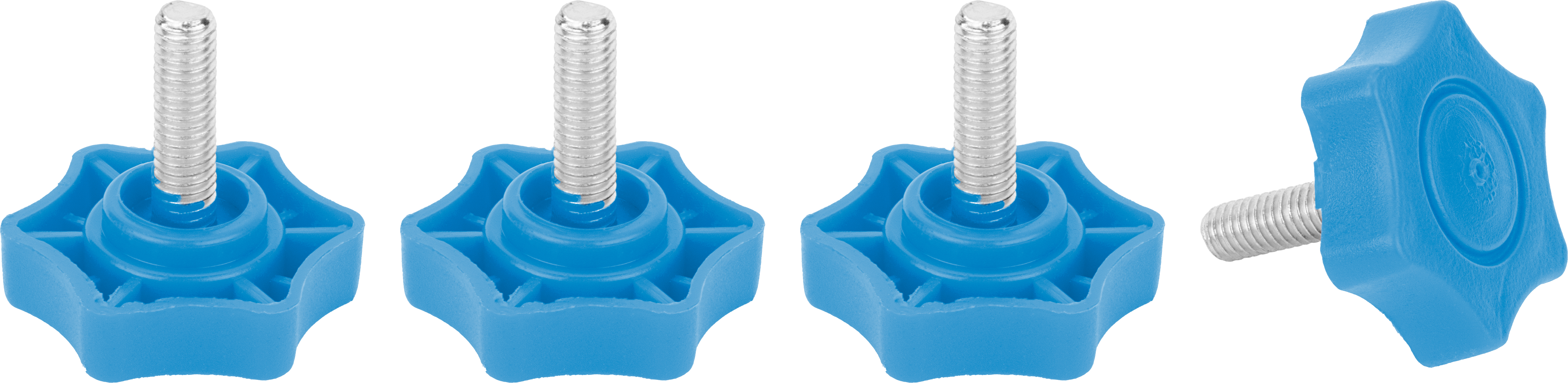 Set of 4 screw caps for Nijdam Folding Sledge-Blue (0263)