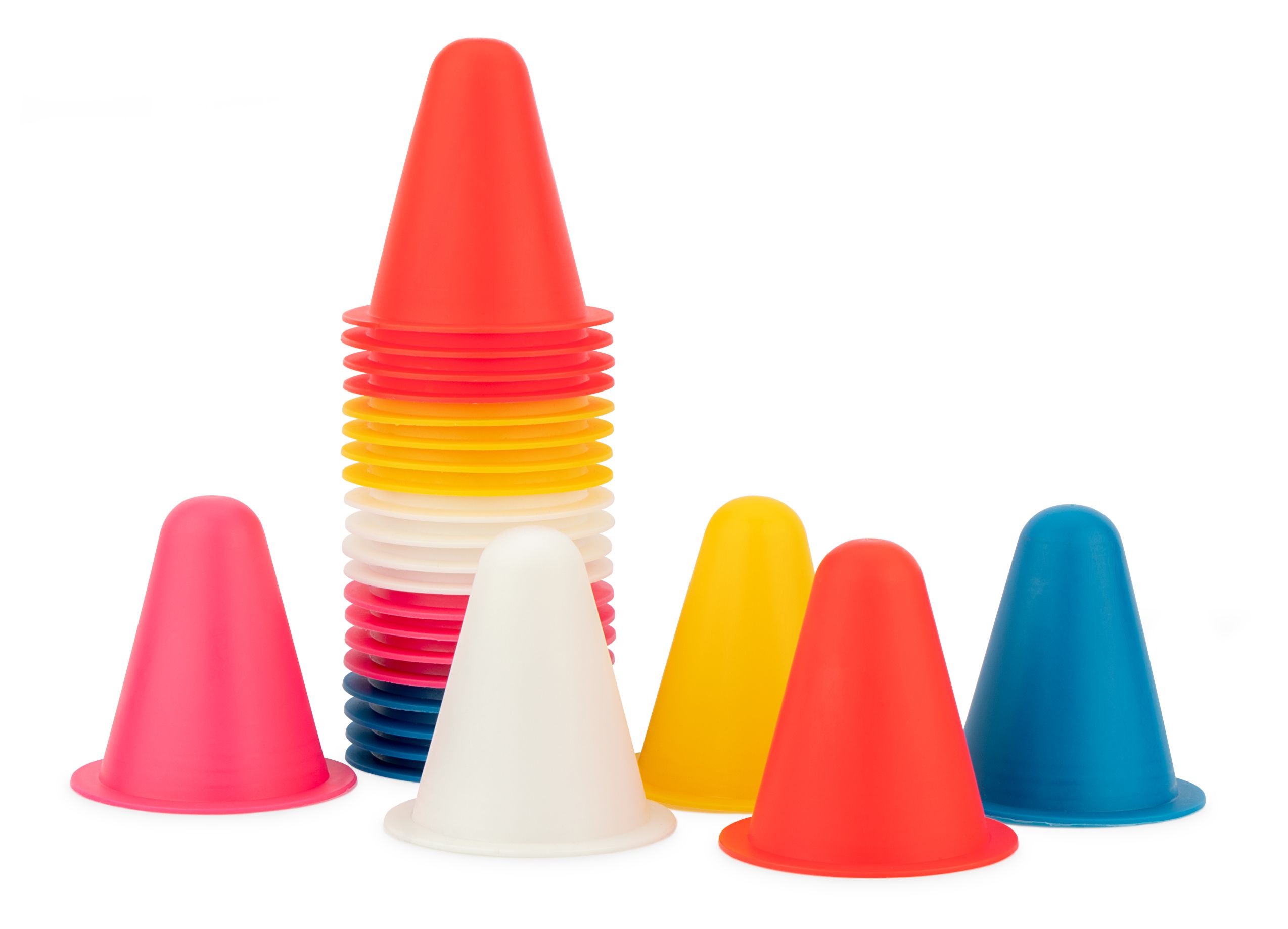 Mini Slalom cone set - 8 cm - 5x5 colours