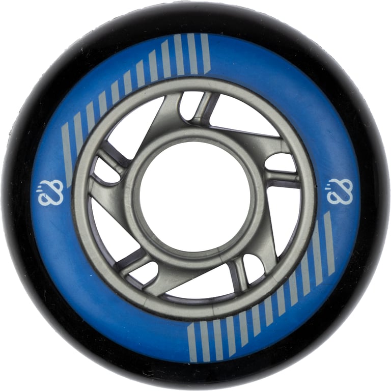 Inline Skate Wheel Set - 70x24 mm - 4pcs - Black