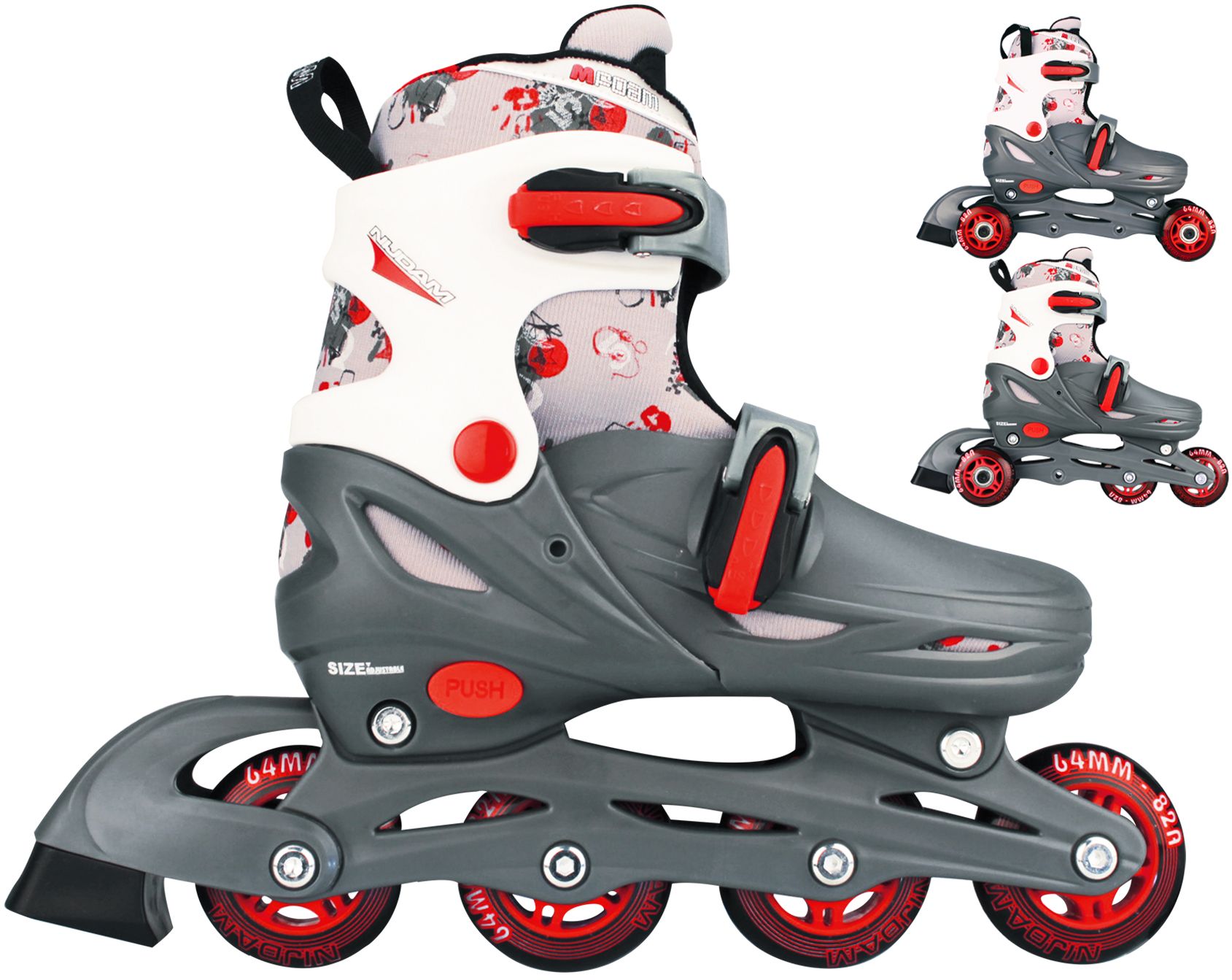 Verstelbare 3-in-1 skeeler Junior Tric Skate