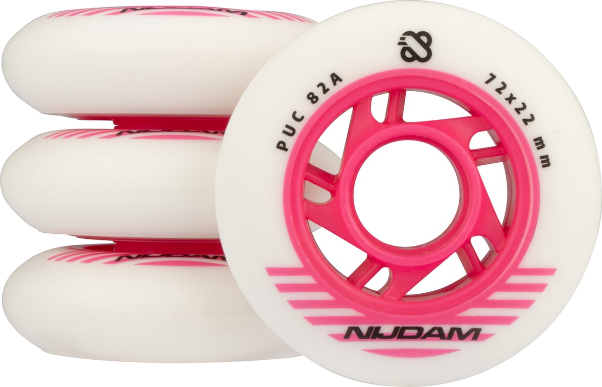 Inline Skate Wielen Set - 72x24 mm - 4st - White