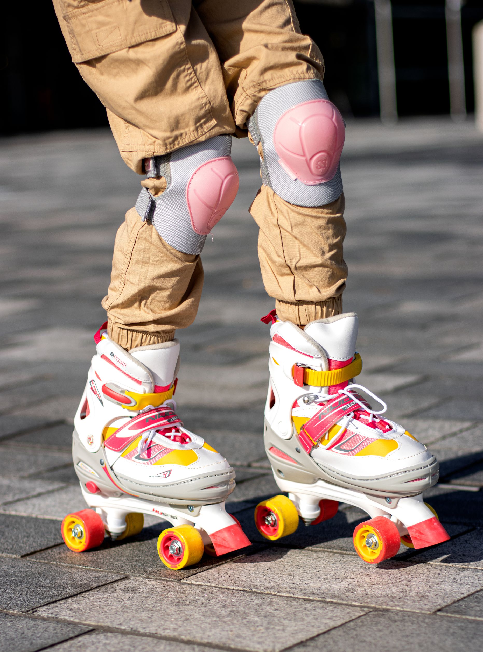 Rave Skate | 34-37 Fluorroze/Fluorgeel/Wit/Grijs/Antraciet |