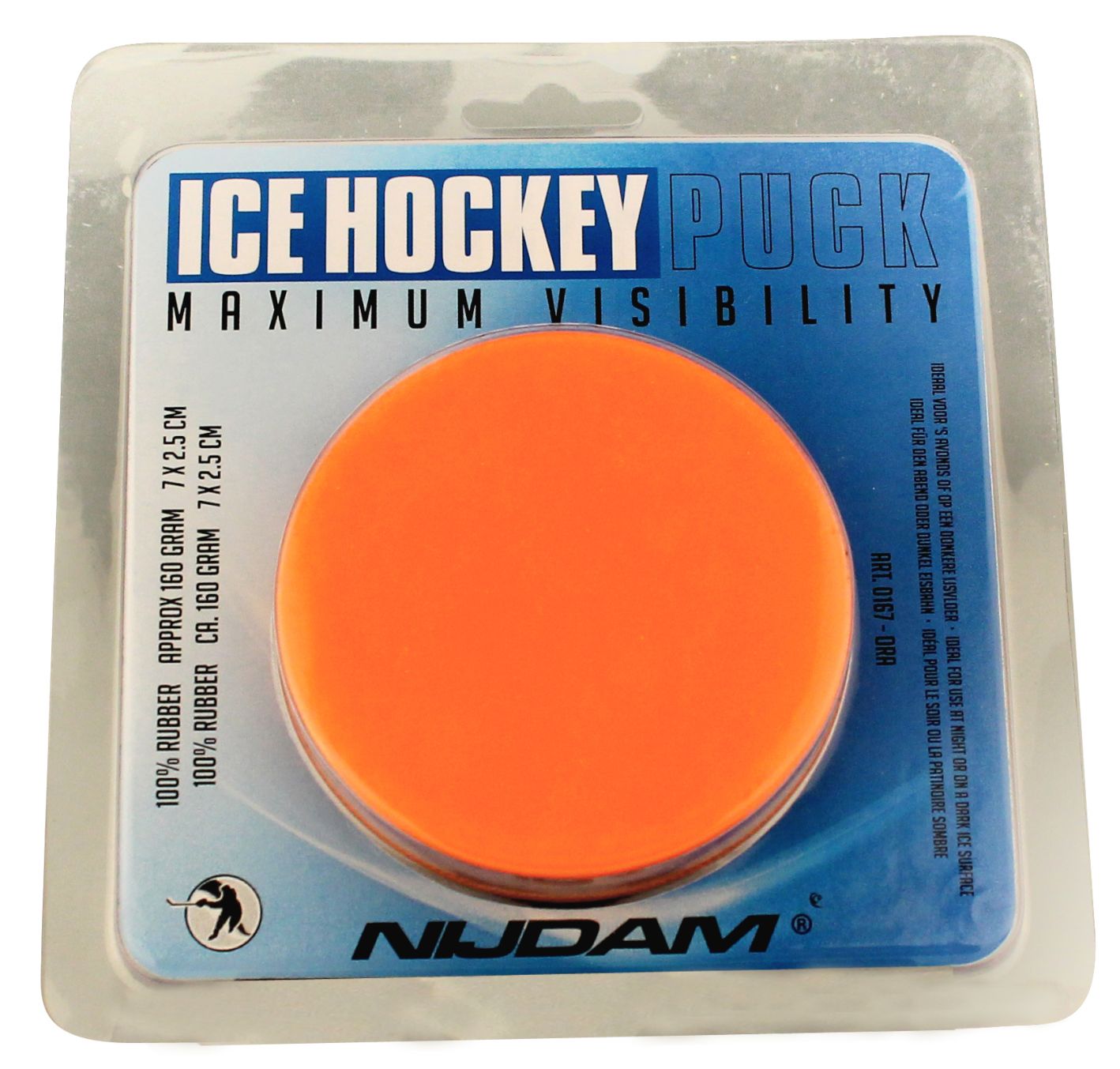 Ice Hockey Puck in Blister • Orange •