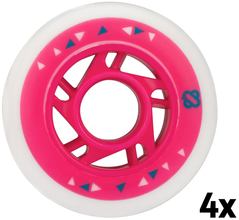 Inline Skate Wheel Set - 72x24 mm - 4pcs - Pink