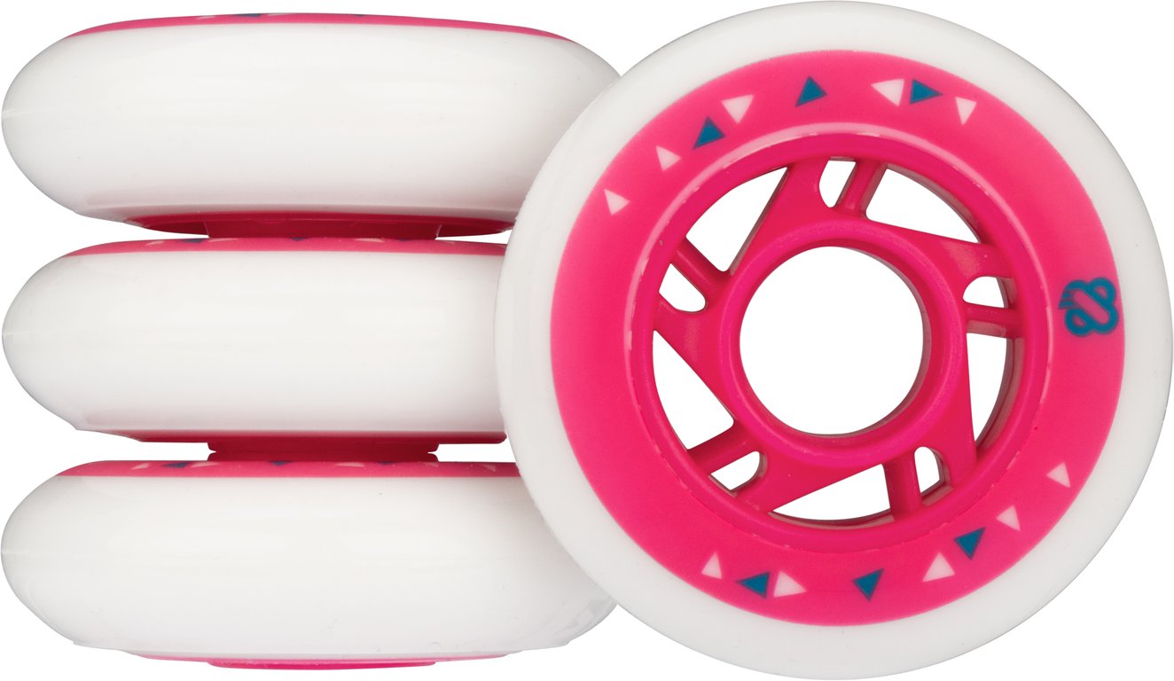Inline Skate Wheel Set - 72x24 mm - 4pcs - Pink