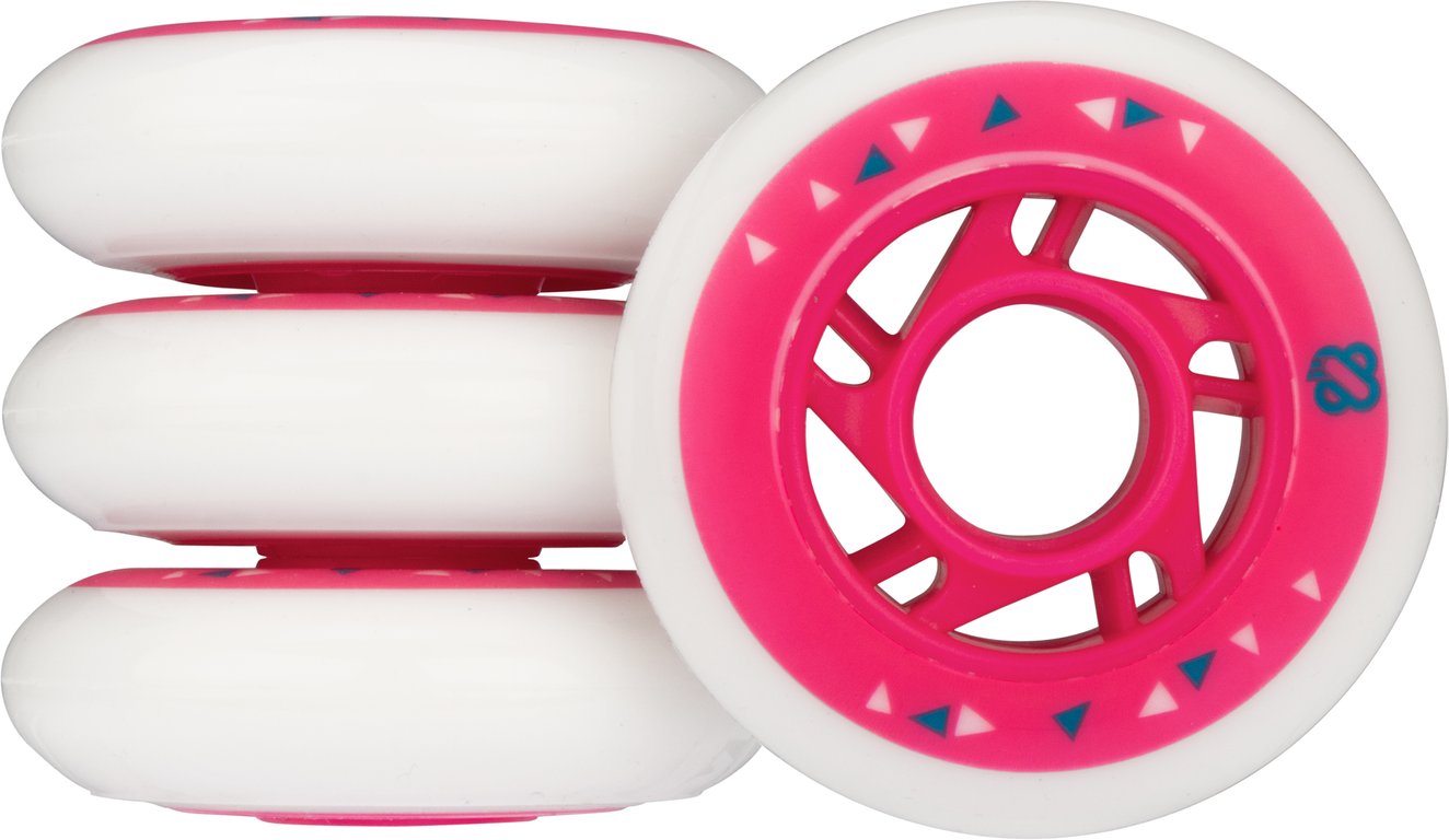 Inline Skate Wielen Set - 72x24 mm - 4st - Roze