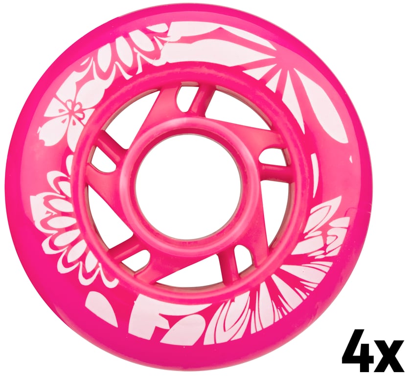 Inline Skates Wheel Set - 70x24 mm - 4pcs - Pink