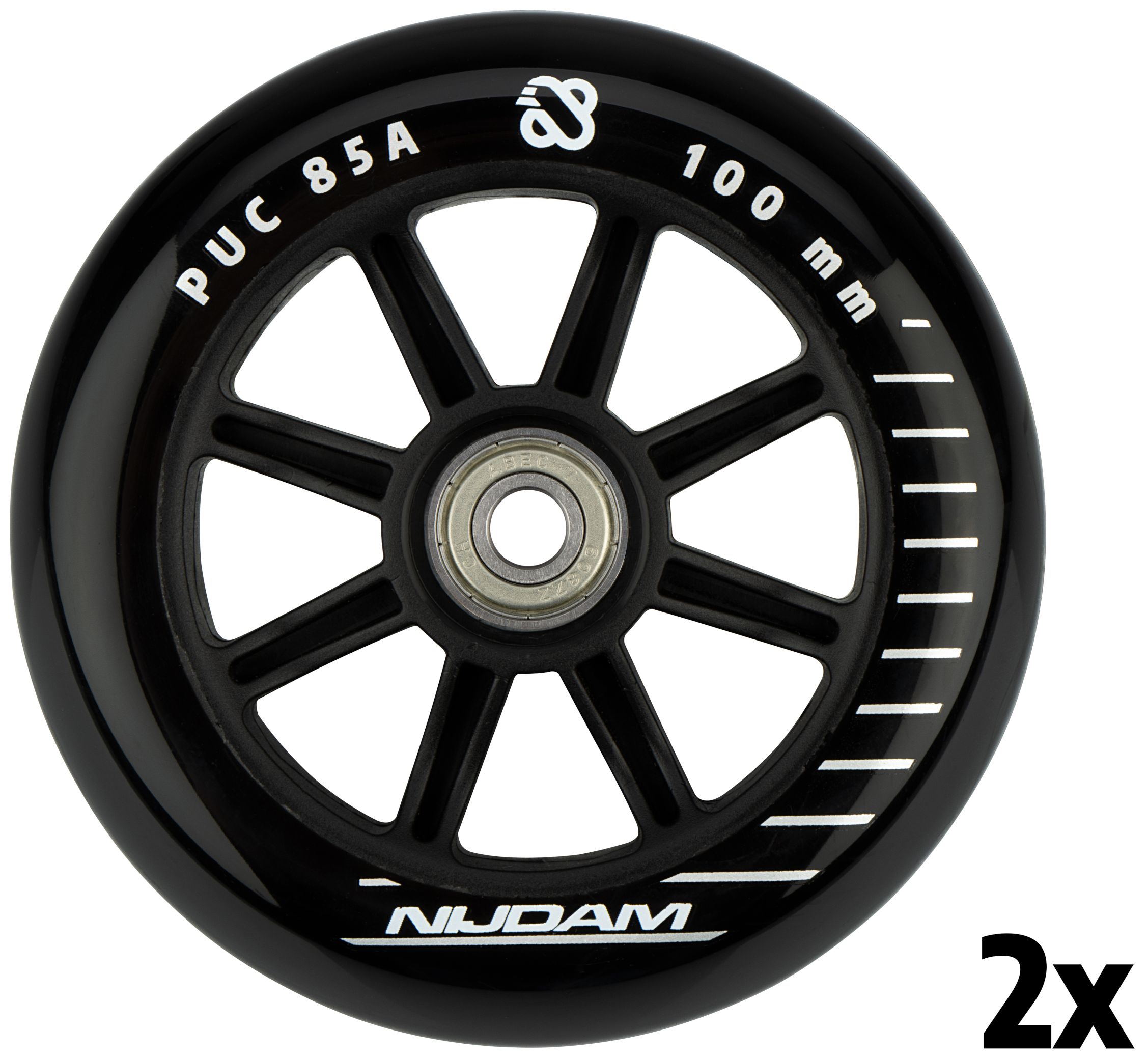 Stuntstep Wielen Set - 100x24 mm - 2st - Spoked PP