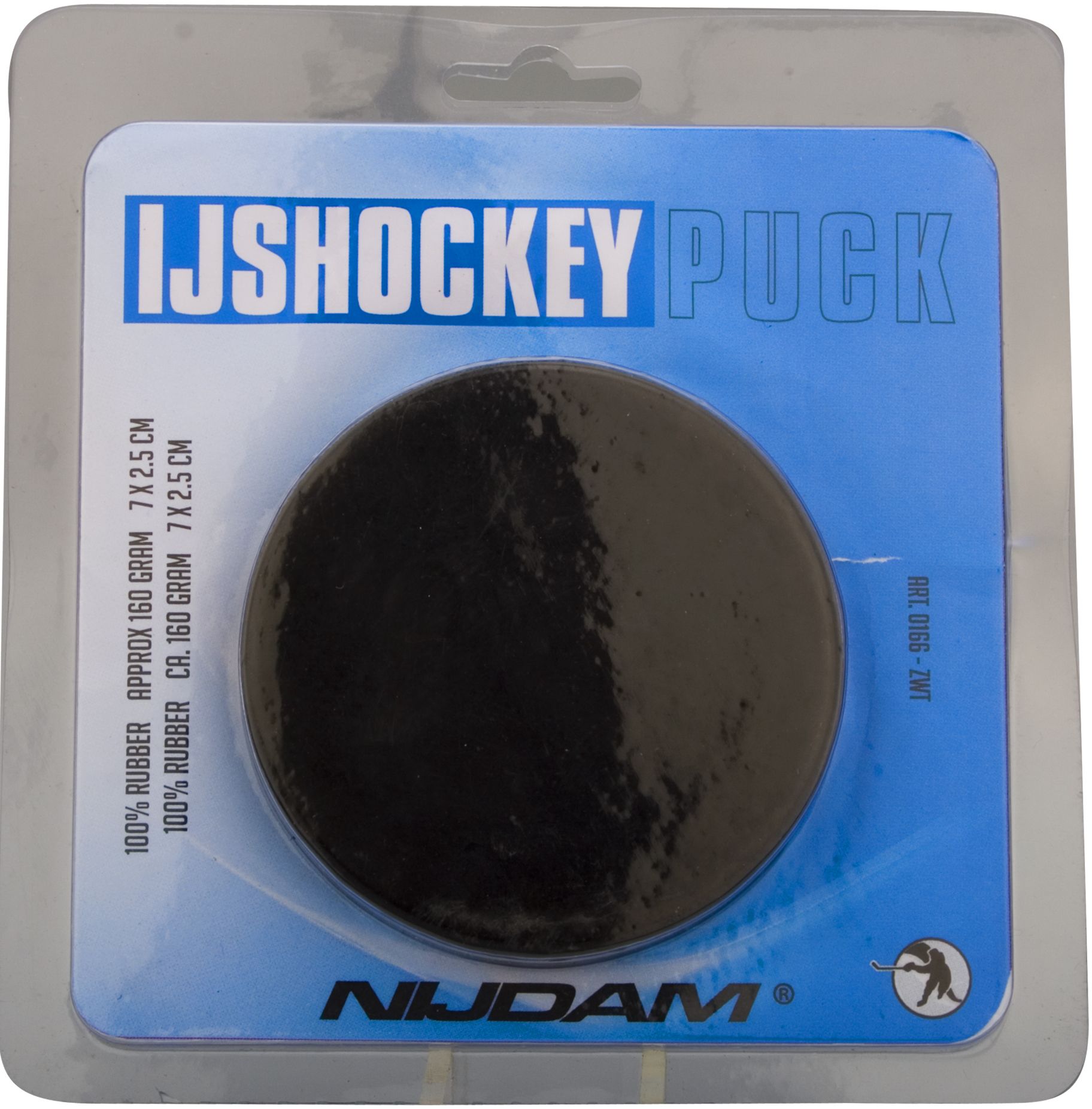 IJshockeypuck in Blister • Zwart •